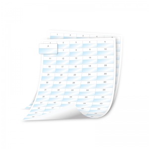 Dymo XTL  Laminated Cable Wrap SHEET Labels - 41x23mm,  Text (p/n: 1908555)